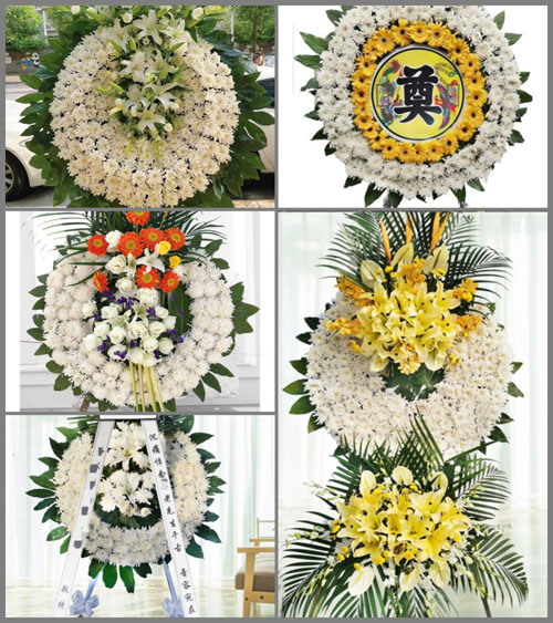 广东江门市台山市台城街道岭背村花圈速递