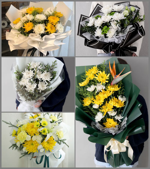 广东江门市台山市台城街道岭背村白事花束代送